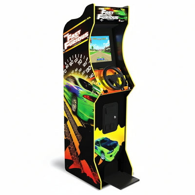 the Fast and the Furious Deluxe Arcade Machine with Steering Wheel