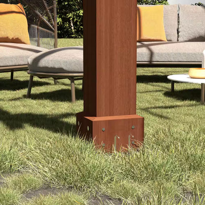 16 Ft. W X 12 Ft. D Cedar Wood Patio Pergola Shade Structure for Outdoor, Brown