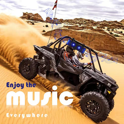 17 In. 4-Speaker UTV/ATV Soundbar Waterproof Bluetooth Connectivity with Multicolor LED Lighting