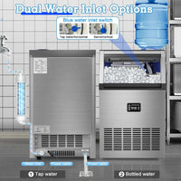 Stainless Steel Commercial Ice Machine 200LB/24H