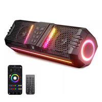 16 In. IP66 Waterproof BT UTV/ATV Sound Bar Speaker with Audio Music Sync Multicolor Light Fit for 1''-2'' Roll Bar Cage