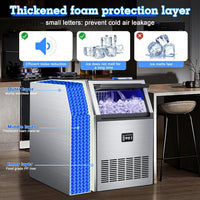 Stainless Steel Commercial Ice Machine 200LB/24H