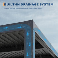 Outdoor Pergola Built for Weather Protection, Adjustable Louvered Roof, Reinforced Aluminum Frame, Drainage System