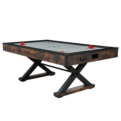 84" Air Hockey Table, Recreational Indoor Game Set with 2 Mallets, 2 Discs, Digital Score Tracker, Cross-Structured Support & Robust Air Propulsion, Air Driven Hockey Play Table