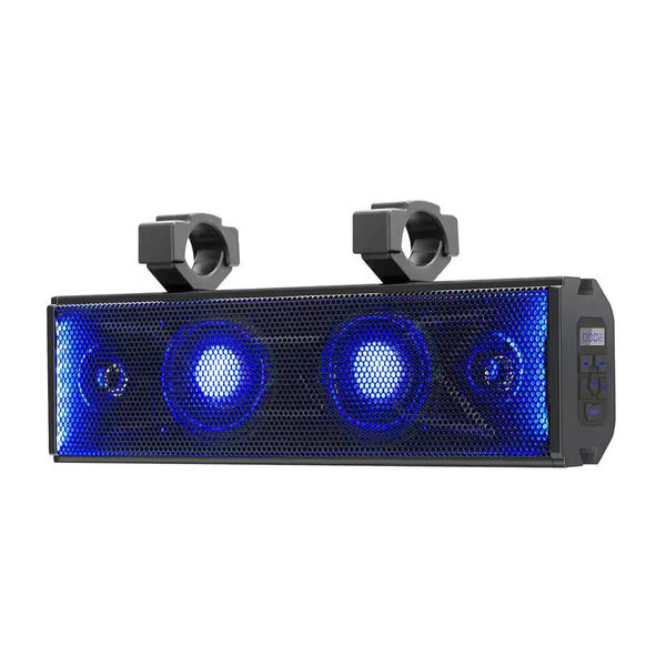 17 In. 4-Speaker UTV/ATV Soundbar Waterproof Bluetooth Connectivity with Multicolor LED Lighting