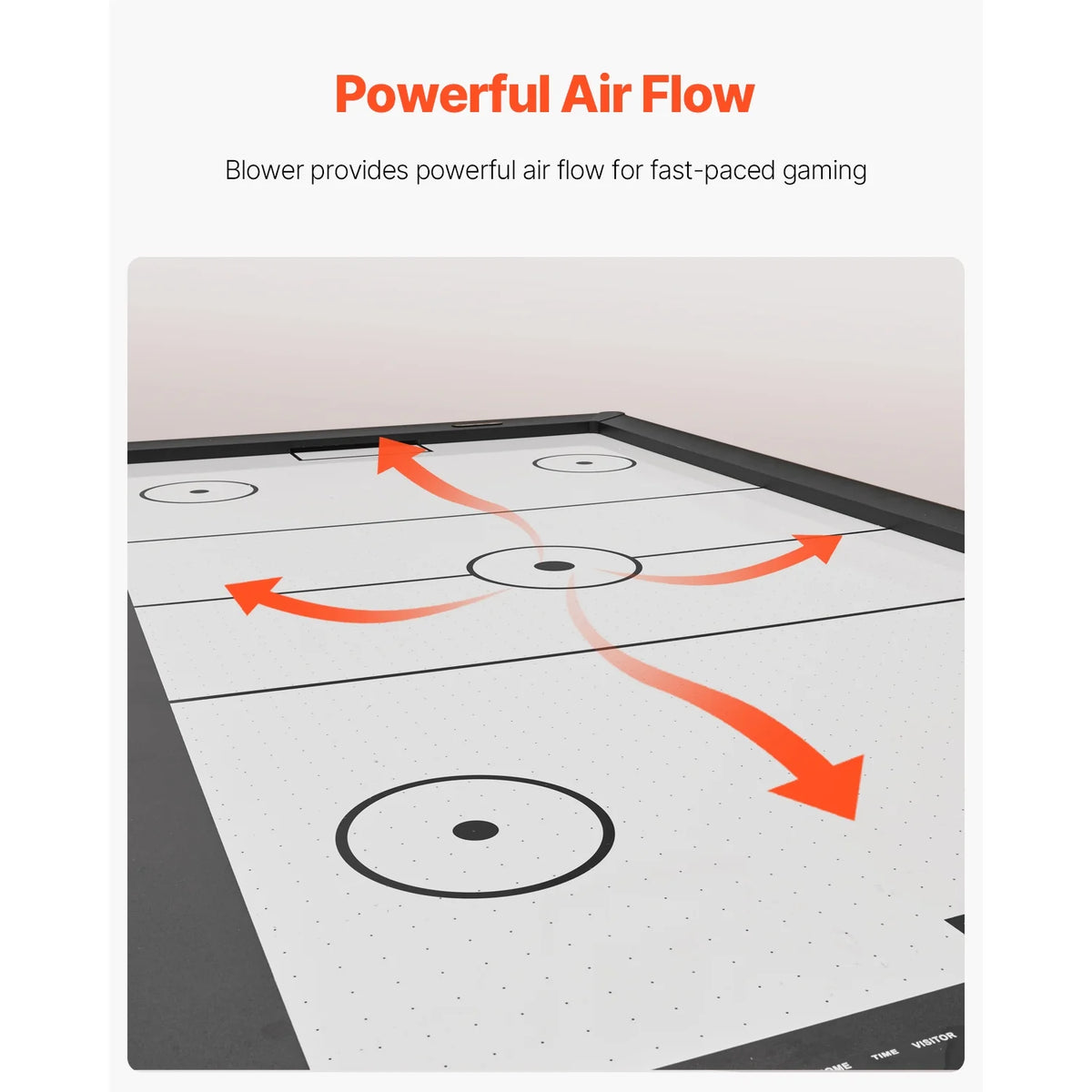 84" Air Hockey Table, Recreational Indoor Game Set with 2 Mallets, 2 Discs, Digital Score Tracker, Cross-Structured Support & Robust Air Propulsion, Air Driven Hockey Play Table