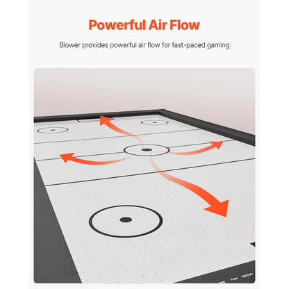 84" Air Hockey Table, Recreational Indoor Game Set with 2 Mallets, 2 Discs, Digital Score Tracker, Cross-Structured Support & Robust Air Propulsion, Air Driven Hockey Play Table
