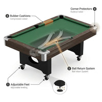 Pool Table 8 Feet Full Optional – Vintage Green — How It Works